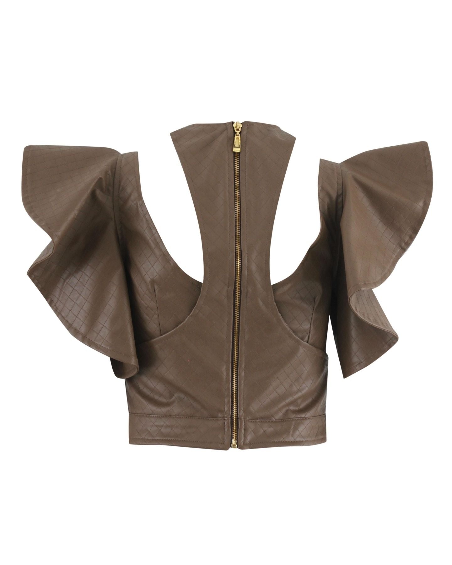 She Knows LEATHER TOP