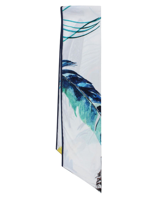 Moonlit serenity - SLIM SCARF - FEATHERS