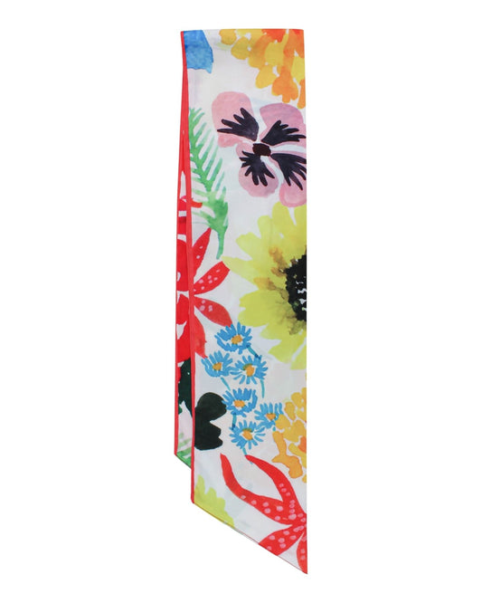 Moonlit serenity - SLIM SCARF - SPRING FLORAL
