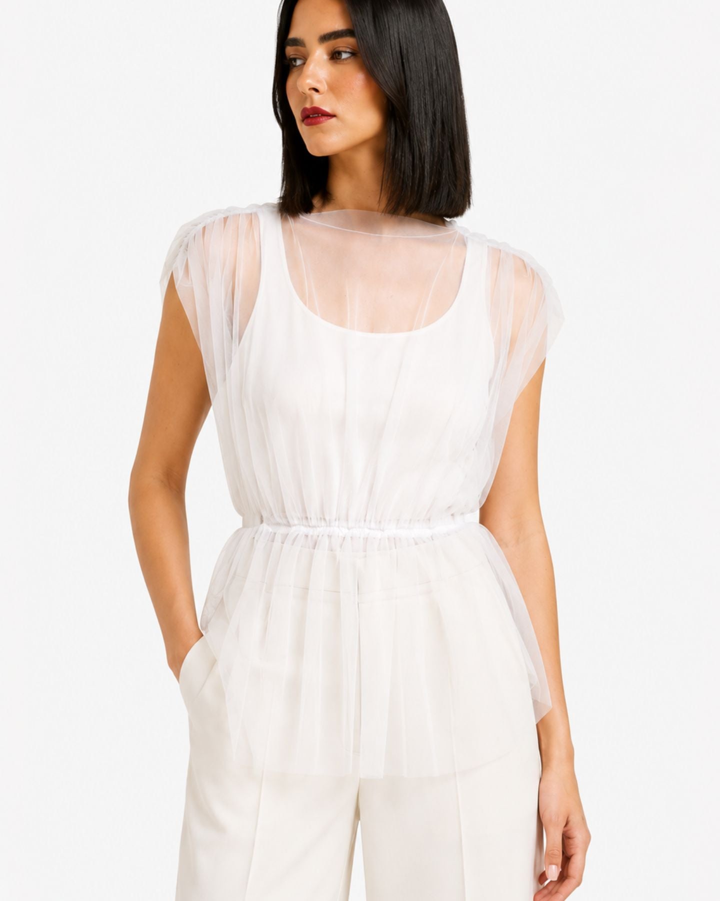 WASSAIL TULLE TOP