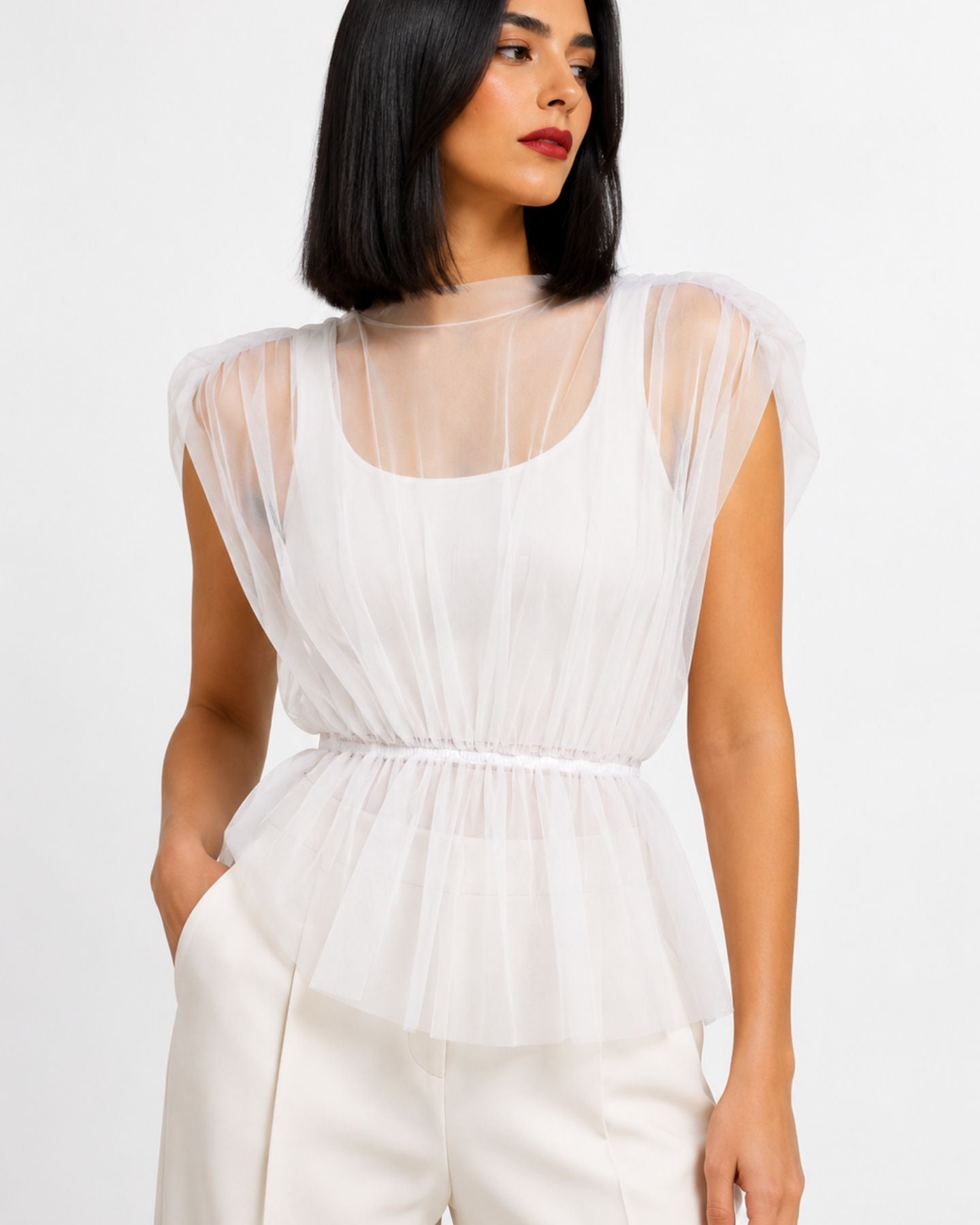 WASSAIL TULLE TOP