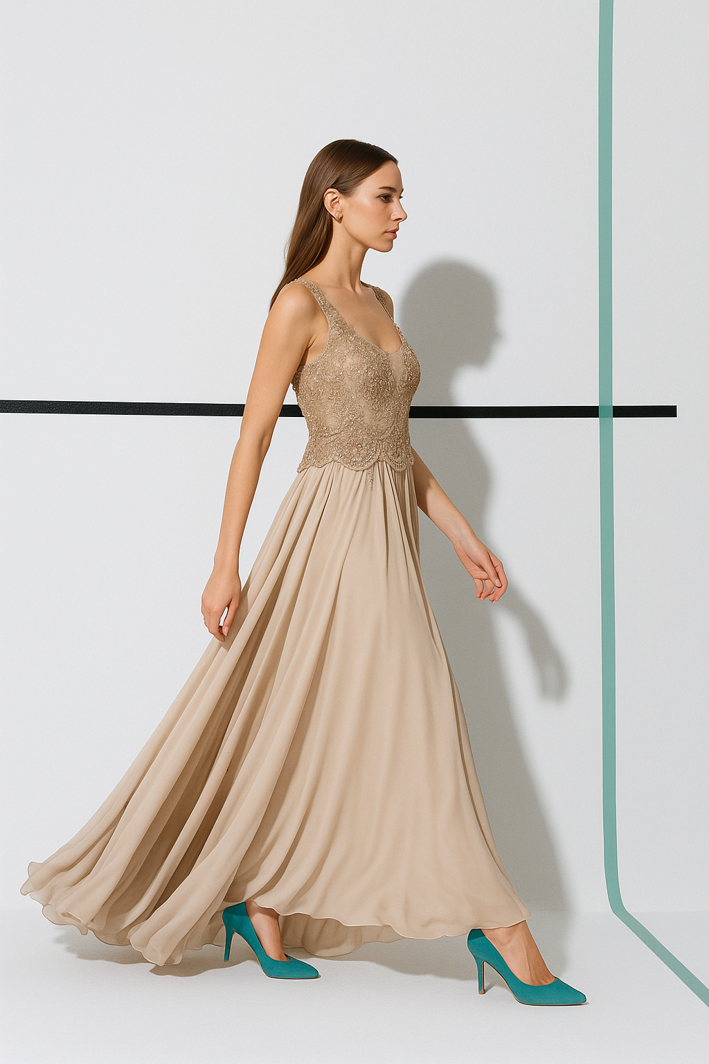 SAND NUDE DRESS