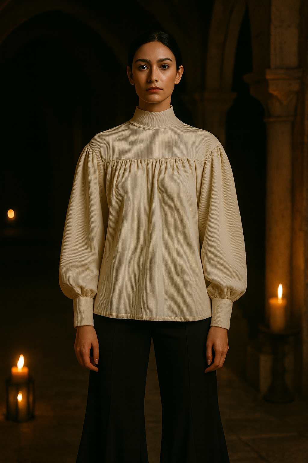 She Knows CORDUROY BLOUSE