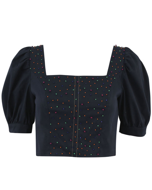 Gueliz Puff Square Blouse (بلوزة جليز بف سكوير)