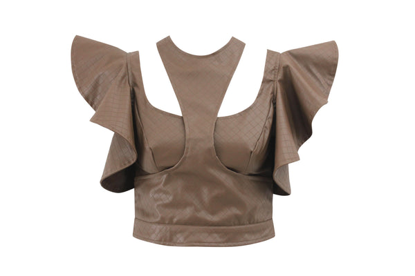 She Knows LEATHER TOP