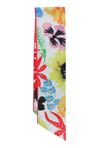 Moonlit serenity - SLIM SCARF - SPRING FLORAL