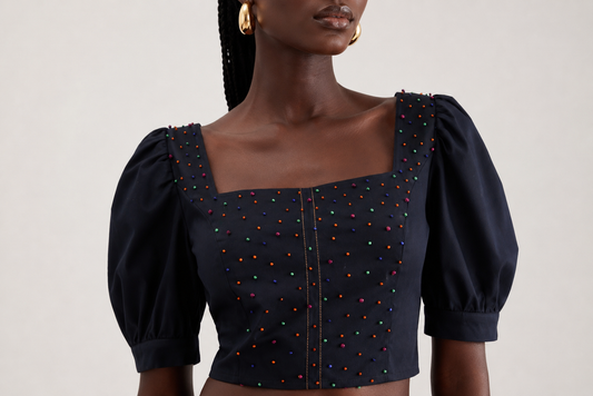 Gueliz Puff Square Blouse (بلوزة جليز بف سكوير)