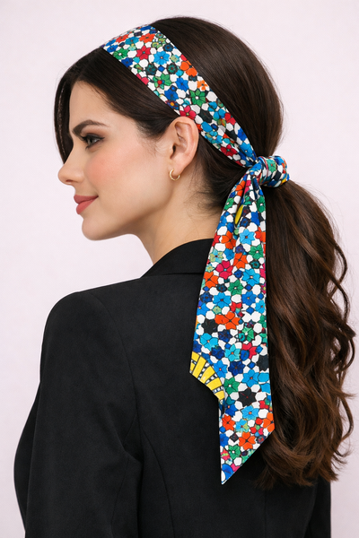 Moonlit serenity - SLIM SCARF - MOROCCO