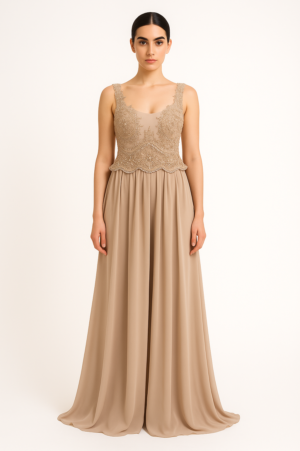 SAND NUDE DRESS