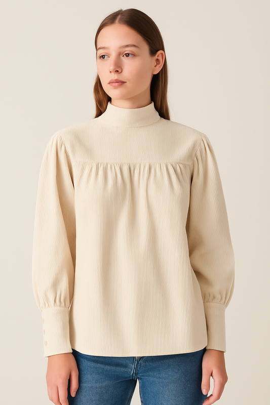 She Knows CORDUROY BLOUSE