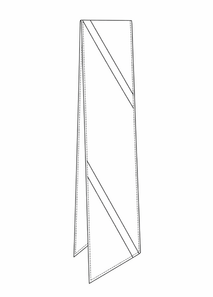 Moonlit serenity - SLIM SCARF - BOLD DOTS