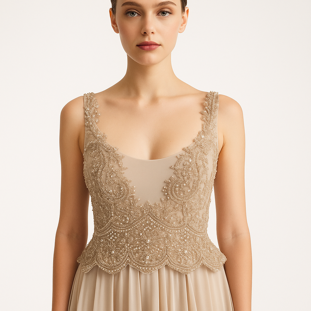 SAND NUDE DRESS