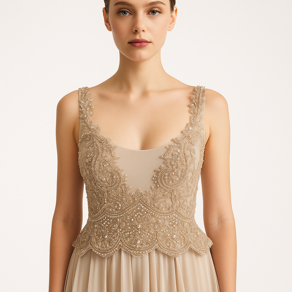 SAND NUDE DRESS