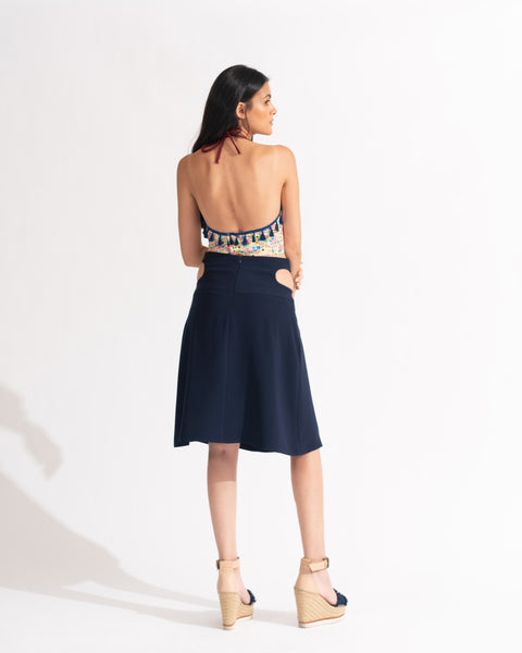 SKIRT WITH WAIST CUT-OUT